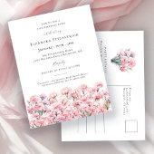 Invitation Carte Postale 35th Birthday Pink Carnation January Birth Flower