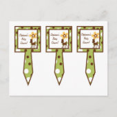 Invitation Carte Postale 3 Coupe Cake Pics Forêt Amis Cerf (Devant)