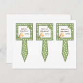 Invitation Carte Postale 3 Coupe Cake Pictures Safari Jungle Giraffe Green (Devant / Derrière)