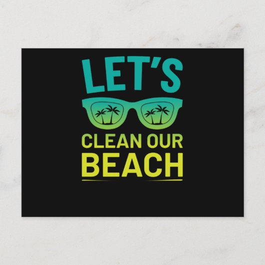 Invitation Carte Postale 48.Beach CleanUp Lets Clean Our Beach Surfer Style (Devant)