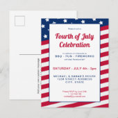 Invitation Carte Postale 4 juillet (Devant / Derrière)
