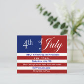 Invitation Carte Postale 4 juillet (Debout devant)