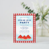 Invitation Carte Postale 4 juillet (Debout devant)