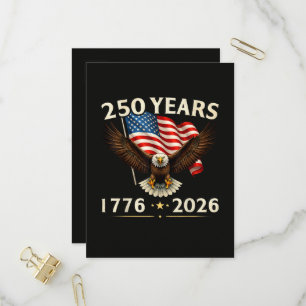 Invitation Carte Postale 4 juillet Amérique États-Unis Aigle patriotique
