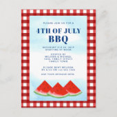 Invitation Carte Postale 4 juillet BBQ (Devant)