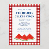 Invitation Carte Postale 4 juillet fête (Devant)