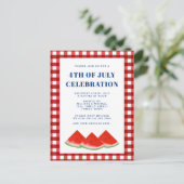 Invitation Carte Postale 4 juillet fête (Debout devant)