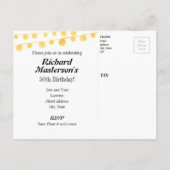 Invitation Carte Postale 50e anniversaire 50 ans dans la fabrication (hier (Dos)