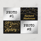 Invitation Carte Postale 50e anniversaire 50 ans dans la fabrication (hier (Devant)