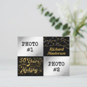 Invitation Carte Postale 50e anniversaire 50 ans de création (d'hier à aujo (Debout devant)