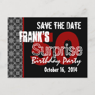 Invitation Carte Postale 50e Surprise Party