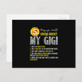 Invitation Carte Postale 5 choses à savoir sur mon tournesol Gigi (Devant / Derrière)