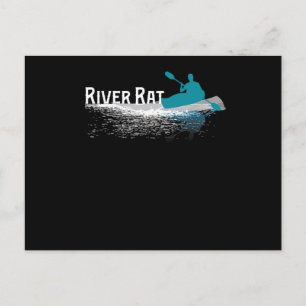 Invitation Carte Postale 60.Kayaking River Rat