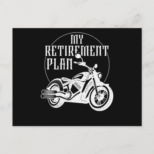 Invitation Carte Postale 62.Biker My Retirement Plan Grandpa (Devant)