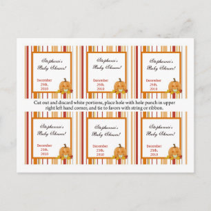 Invitation Carte Postale 6 Favoriser les étiquettes Automne Automne Citroui