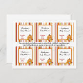 Invitation Carte Postale 6 Favoriser les étiquettes Automne Automne Citroui (Devant / Derrière)