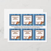 Invitation Carte Postale 6 Favoriser les étiquettes bleu étoile (Devant / Derrière)