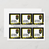 Invitation Carte Postale 6 Favoriser les étiquettes Construction (Devant / Derrière)