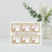 Invitation Carte Postale 6 Favoriser les étiquettes Red Barn Farm Cow (Debout devant)