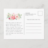 Invitation Carte Postale 70e fête d'anniversaire Feminine rose Floral Invit (Dos)