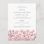 Invitation Carte Postale 70th Birthday Pink Carnation January Birth Flower (Devant)