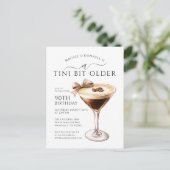 Invitation Carte Postale 90e fête d'anniversaire Espresso Martini Bow Beans (Debout devant)