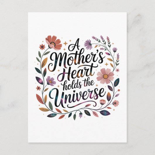 Invitation Carte Postale A Mother's Heart Holds The Universe (Devant)