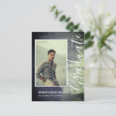 Invitation Carte Postale Abstrait Rustic Shimmer Photo Graduation (Debout devant)