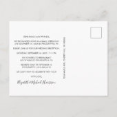 Invitation Carte Postale Accueil Mariage photo bleu Dusty (Dos)