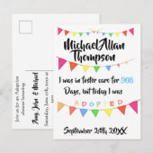 Invitation Carte Postale Adoption de Foster Care Faire-part- Partie (Devant / Derrière)