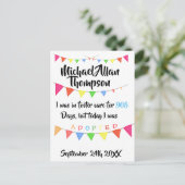 Invitation Carte Postale Adoption de Foster Care Faire-part- Partie (Debout devant)