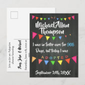 Invitation Carte Postale Adoption De L'Annonce De Soins D'Accueil - Partie (Devant / Derrière)