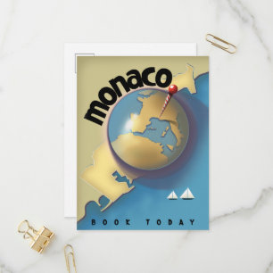 Invitation Carte Postale Affiche de voyage à Monaco