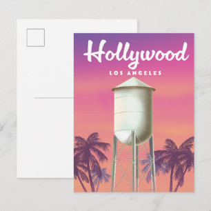 Invitation Carte Postale Affiche de voyage Hollywood Los Angeles