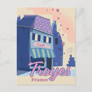 Invitation Carte Postale Affiche voyage Troyes France