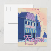 Invitation Carte Postale Affiche voyage Troyes France (Devant / Derrière)