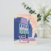 Invitation Carte Postale Affiche voyage Troyes France (Debout devant)