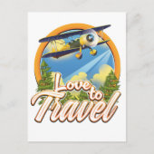 Invitation Carte Postale Aimer voyager (Devant)