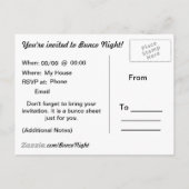 Invitation Carte Postale Ajouter votre feuille Bunco arrière - plan (Dos)