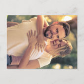 Invitation Carte Postale Ajouter votre photo | Aquarelle Vert & Mariage Or (Dos)