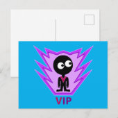 Invitation Carte Postale ALIEN de visiteur VIP (Devant / Derrière)
