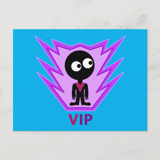 Invitation Carte Postale ALIEN de visiteur VIP (Devant)