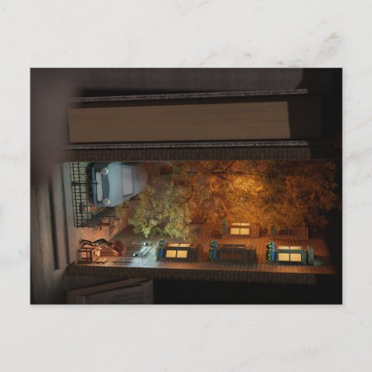 Invitation Carte Postale Allée de livres - Parking Vente de livres (Devant)