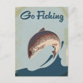 Invitation Carte Postale Aller à la pêche (Devant)