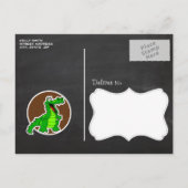 Invitation Carte Postale Alligator ; Brown Chevron (Dos)