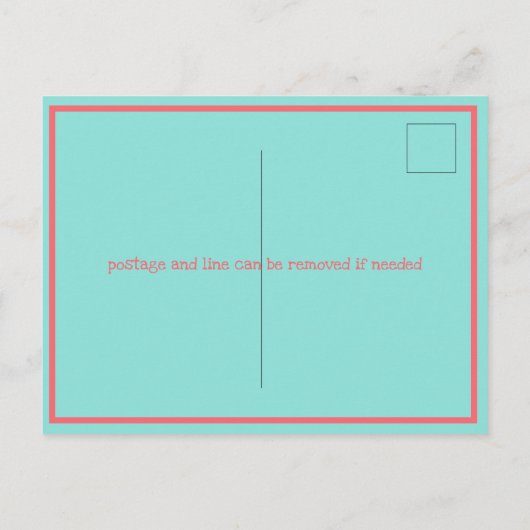 Invitation Carte Postale Allons Flamingle (Dos)