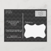 Invitation Carte Postale Amber Orange En vichy Couples Douche (Dos)