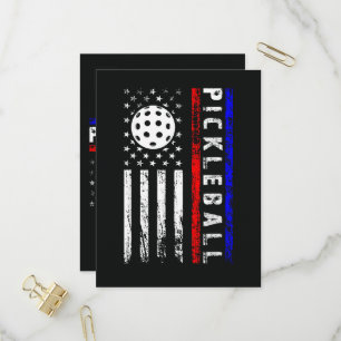 Invitation Carte Postale Amoureux de Pickleball Drapeau Américain 4 juillet