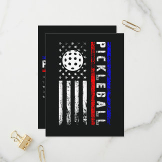 Invitation Carte Postale Amoureux de Pickleball Drapeau Américain 4 juillet