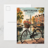 Invitation Carte Postale Amsterdam Pays-Bas (Devant / Derrière)